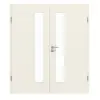 GARANT drzwi dwuskrzydłowe Riva RI4 biały lakier z przeszkleniem LA-4 od strony zamka z ościeżnicą