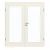 GARANT drzwi dwuskrzydłowe Riva RI8 biały lakier z przeszkleniem LA-2 z ościeżnicą