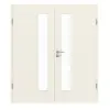 GARANT drzwi 2-skrzydłowe Riva RI8 biały lakier z przeszkleniem LA-4 od strony zamka z ościeżnicą