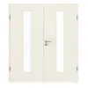 Garant drzwi 2-skrzydłowe Riva RI8 biały lakier z przeszkleniem LA-4 na środku z ościeżnicą