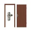 CLASSEN Zestaw drzwi wejściowych do mieszkania Italienische orzech włoski CPL 4.1 z ościeżnicą i okuciami