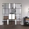 LIENBACHER całoszklane drzwi dwuskrzydłowe model 640 Black Signature szkło przezroczyste