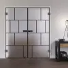 LIENBACHER szkło całoszklane drzwi dwuskrzydłowe Modell 649 Black Signature satynowane