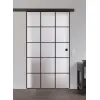LIENBACHER całoszklane szklane drzwi przesuwne Model 633 Black Signature satynowane
