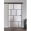 LIENBACHER całoszklane drzwi przesuwne Modell 649 Black Signature satynowane