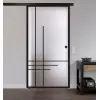 LIENBACHER całoszklane drzwi przesuwne model 657 Black Signature satynowane