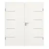 GARANT Drzwi dwuskrzydłowe Corona 734 Quer Authentic Bianco CePaL z ościeżnicą