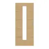 GARANT drzwi przesuwne Corona 730 wzdłuż Authentic dąb sękaty CePaL z przeszkleniem LA-4 na środku