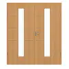 GARANT drzwi 2-skrzydłowe Corona 830 dąb premium CePaL z przeszkleniem LA-4 na środku z ościeżnicą