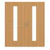 GARANT drzwi 2-skrzydłowe Corona 832 dąb premium CePaL z przeszkleniem LA-4 na środku z ościeżnicą