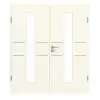 GARANT drzwi dwuskrzydłowe Corona 832 Snow White CePaL z przeszkleniem LA-4 na środku z ościeżnicą