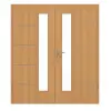 GARANT drzwi dwuskrzydłowe Corona 834 dąb premium CePaL z przeszkleniem LA-4 od strony zamka z ościeżnicą