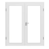HUGA Drzwi podwójne białe Bütte Durat Basic z przeszkleniem LA 27 z ościeżnicą