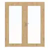 HUGA drzwi dwuskrzydłowe dąb sękaty Durat Basic z przeszkleniem LA 27 z ościeżnicą