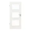 HUGA drzwi wewnętrzne biały lakier dekor podobny do RAL 9016 Durat Basic z przeszkleniem LA 11