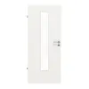 HUGA drzwi wewnętrzne biały lakier dekor podobny do RAL 9016 Durat Basic z przeszkleniem LA 24 na środku