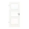 HUGA drzwi wewnętrzne biel pino Durat Basic z przeszkleniem LA 11