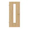 HUGA drzwi wewnętrzne dąb sękaty Durat Basic z przeszkleniem LA 24 na środku