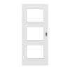 HUGA Drzwi przesuwne Białe Bütte Durat Basic z przeszkleniem LA 11