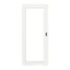 HUGA drzwi przesuwne biały lakier dekor podobny do RAL 9016 Durat Basic z przeszkleniem LA 27