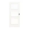 HUGA drzwi przesuwne biel pino Durat Basic z przeszkleniem LA 11