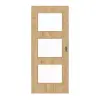 HUGA drzwi przesuwne dąb sękaty Durat Basic z przeszkleniem LA 11