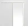 HUGA system drzwi przesuwnych naścienny biel pino Durat z ościeżnicą