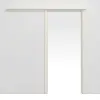 HUGA system drzwi przesuwnych naścienny biały podobny do RAL 9010 z ościeżnicą