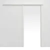 HUGA system drzwi przesuwnych naścienny biały podobny do RAL 9016 z ościeżnicą