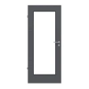 HUGA Drzwi wewnętrzne Struktura Antracyt Durat Basic Wersja z przeszkleniem LA 8