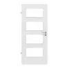 HUGA drzwi wewnętrzne biel bawełniana Durat Basic Versio z przeszkleniem LA 9