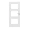HUGA drzwi wewnętrzne biel bawełniana Durat Basic Versio z przeszkleniem LA 11