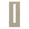 HUGA drzwi wewnętrzne Cotton like taupe (kolor ciemnoszaro-brązowy) Durat Basic Versio z przeszkleniem LA 24