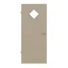 HUGA drzwi wewnętrzne Cotton like taupe (kolor ciemnoszaro-brązowy) Durat Basic Versio z przeszkleniem LA 6