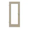 HUGA drzwi wewnętrzne Cotton like taupe (kolor ciemnoszaro-brązowy) Durat Basic Versio z przeszkleniem LA 8