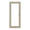 HUGA drzwi wewnętrzne Cotton like taupe (kolor ciemnoszaro-brązowy) Durat Basic Versio z przeszkleniem LA 27
