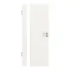 HUGA drzwi wewnętrzne Smart 1 biały lakier dekor podobny do RAL 9016 Durat Concept z przeszkleniem po stronie zawiasów