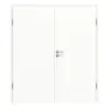 HUGA drzwi dwuskrzydłowe biel ultramatowa Durat Basic Versio z ościeżnicą