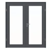 Drzwi podwójne HUGA Struktura Antracyt Durat Basic Wersja z przeszkleniem LA 27 z ościeżnicą