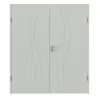 HUGA drzwi dwuskrzydłowe Signum 51 szary podobny do RAL 7035 Lack Concept z ościeżnicą