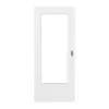 HUGA drzwi przesuwne biel strukturyzowana Durat Basic Versio z przeszkleniem LA-DIN