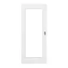 HUGA drzwi przesuwne biel strukturyzowana Durat Basic Versio z wycięciem na szybę LA 8