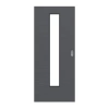 HUGA Drzwi Przesuwne Strukturalne Antracyt Durat Basic Wersja z Otworem na Światło LA 24