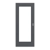 HUGA Drzwi Przesuwne Strukturalne Antracyt Durat Basic Wersja z Oknem LA 8
