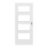 HUGA drzwi przesuwne biel bawełniana Durat Basic Versio z przeszkleniem LA 9