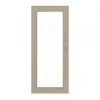 HUGA drzwi przesuwne Cotton like taupe (kolor ciemnoszaro-brązowy) Durat Basic Versio z przeszkleniem LA 27