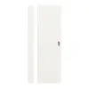 HUGA drzwi przesuwne Smart 1 biały lakier dekor podobny do RAL 9016 Durat Concept z przeszkleniem po stronie zawiasów