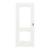 HUGA Drzwi przesuwne Lacuna 2 Białe lakierowane Classic z przeszkleniem LA