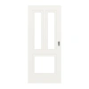 HUGA Drzwi przesuwne Lacuna 3 Białe lakierowane Classic z przeszkleniem LA