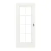 HUGA drzwi przesuwne Kontur 1 biały lakier klasyczny z przeszkleniem LA szpros 2/4